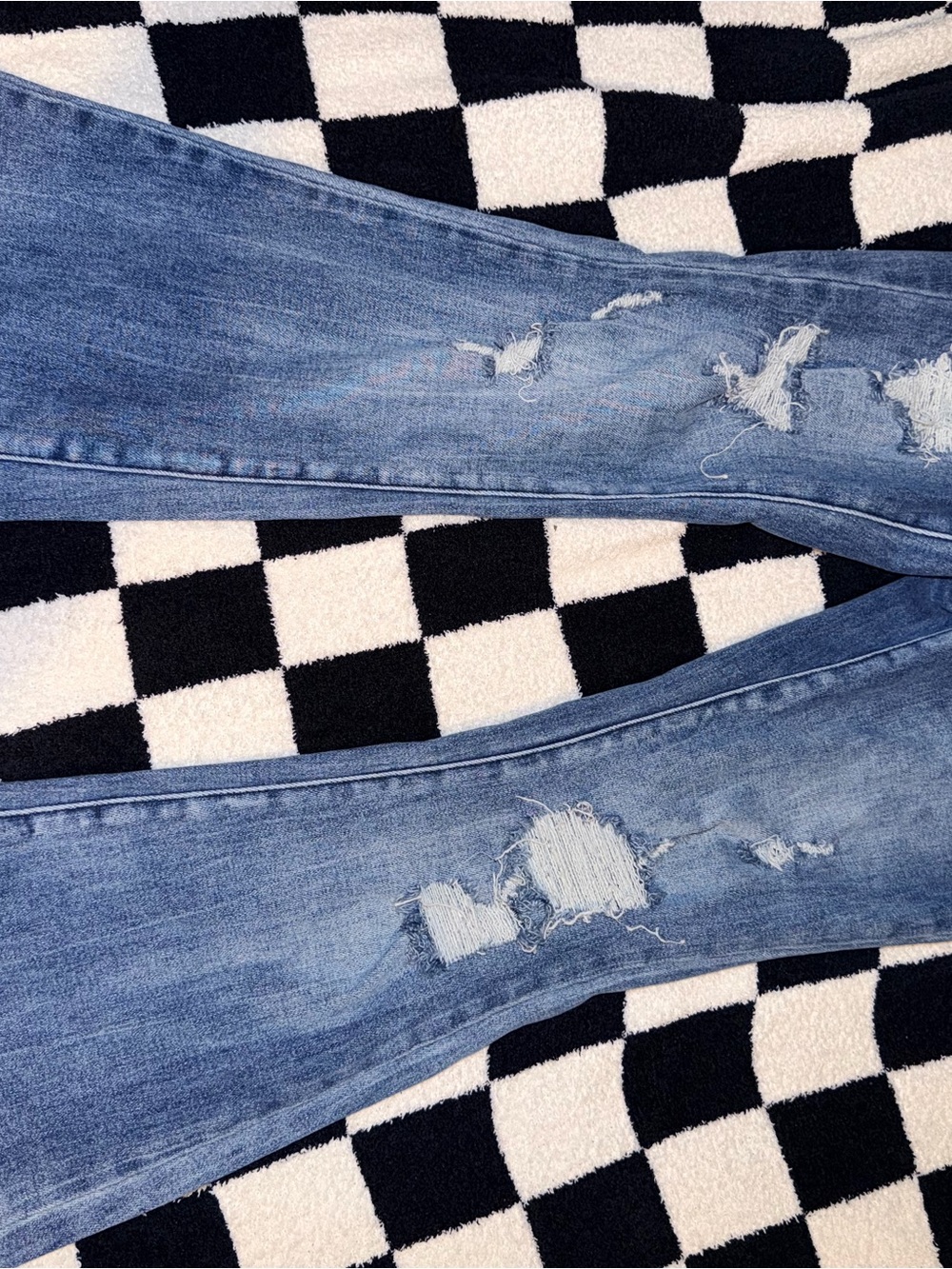 Light Blue Distressed Boot-Cut Women's Jeans